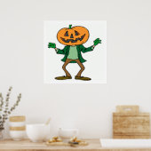 HALLOWEEN PUMPKIN HEAD POSTER (Küche)