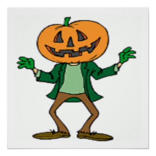 HALLOWEEN PUMPKIN HEAD POSTER (Vorderseite)