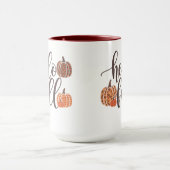 Halloween Pumpkin Hello Fall Leopard Graphic Tasse (Zentrum)