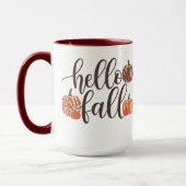 Halloween Pumpkin Hello Fall Leopard Graphic Tasse (Links)