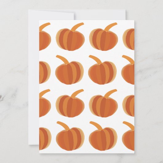 Halloween Pumpkin Herbst Einladung (Rückseite)