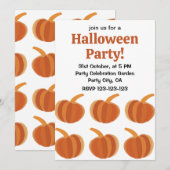 Halloween Pumpkin Herbst Einladung (Vorne/Hinten)