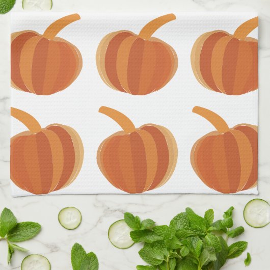 Halloween Pumpkin Herbst Geschirrtuch (Gefaltet)