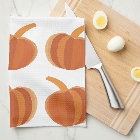 Halloween Pumpkin Herbst Geschirrtuch (Viertel Falte)