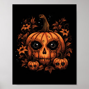 Halloween Pumpkin Herbst Herbstkostüm Frauen Poster