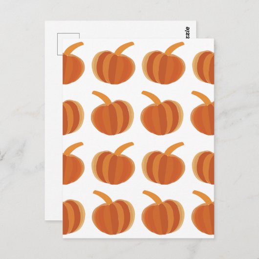 Halloween Pumpkin Herbst Postkarte (Vorne/Hinten)