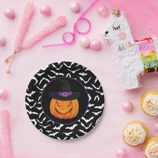 Halloween Pumpkin Hexe Pappteller (Party)