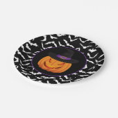 Halloween Pumpkin Hexe Pappteller (Schrägansicht)