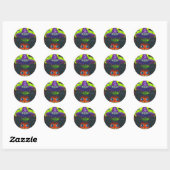 Halloween Pumpkin-Hexensticker Runder Aufkleber (Blatt)