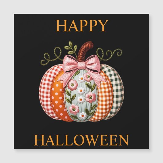 Halloween Pumpkin Holiday Magnet Card (Vorderseite)