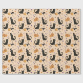 Halloween Pumpkin Holiday Wrapping Paper Geschenkpapier (Flach)