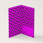 Halloween Pumpkin Horn Bat-Klassenaustauschkarte Visitenkarten (Innenseite)