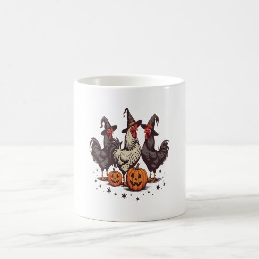 Halloween Pumpkin-Hühnerwitscher Fall Kaffeetasse (Mittel)