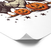 Halloween Pumpkin-Hühnerwitscher Fall Poster (Ecke)