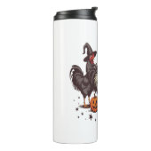 Halloween Pumpkin-Hühnerwitscher Fall Thermosbecher (Nach links gedreht)