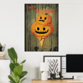 Halloween Pumpkin Ice Creme Cone Poster (Heimbüro)