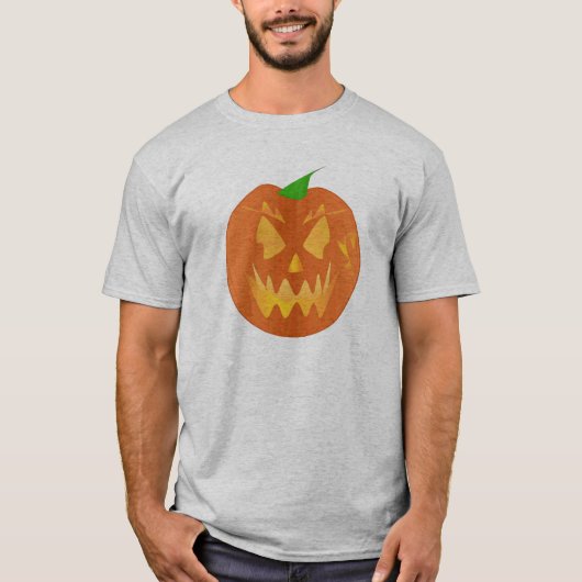 Halloween Pumpkin in Grau T-Shirt (Vorderseite)