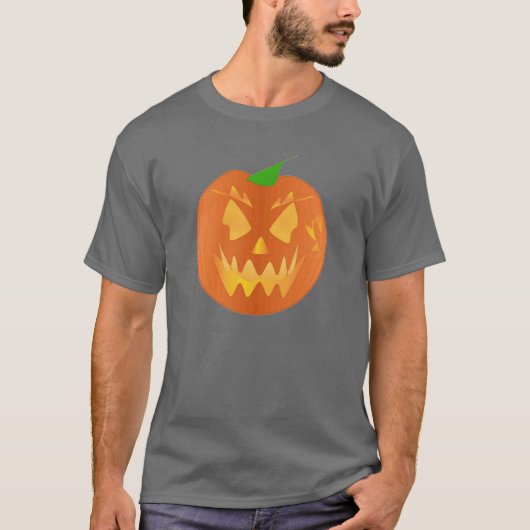Halloween Pumpkin in Grau T-Shirt (Vorderseite)