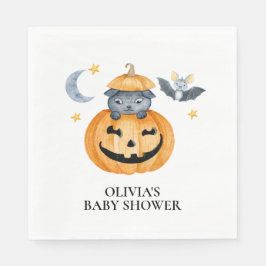 Halloween Pumpkin Jack-O-Lantern Baby Shower Napki Serviette