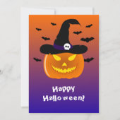 Halloween Pumpkin Jack o’ Lantern Hexenhut (Vorderseite)