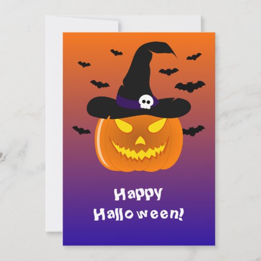 Halloween Pumpkin Jack o’ Lantern Hexenhut (Vorderseite)