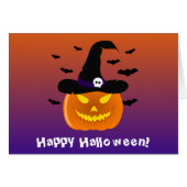 Halloween Pumpkin Jack o’ Lantern Hexenhut (Vorderseite (Horizontal))