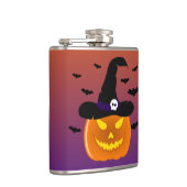 Halloween Pumpkin Jack o’ Lantern Hexenhut Flachmann (Rechts)