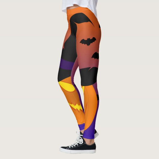 Halloween Pumpkin Jack o’ Lantern Hexenhut Leggings (Links)