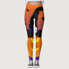 Halloween Pumpkin Jack o’ Lantern Hexenhut Leggings