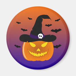 Halloween Pumpkin Jack o’ Lantern Hexenhut Magnet