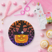 Halloween Pumpkin Jack o’ Lantern Hexenhut Pappteller (Party)