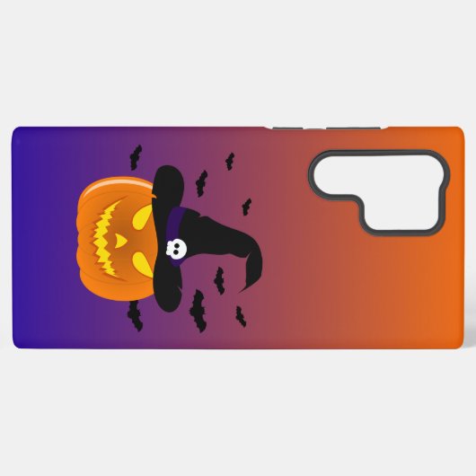 Halloween Pumpkin Jack o’ Lantern Hexenhut Samsung Galaxy Hülle (Rückseite (Horizontal))
