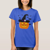Halloween Pumpkin Jack o’ Lantern Hexenhut T-Shirt (Vorderseite)