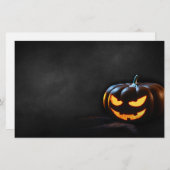 Halloween Pumpkin Jack-O-Lantern Spooky Briefpapier (Vorne/Hinten)