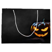 Halloween Pumpkin Jack-O-Lantern Spooky Große Geschenktüte (Rückseite)