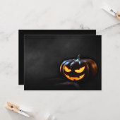 Halloween Pumpkin Jack-O-Lantern Spooky Karte (Vorderseite/Rückseite Beispiel)