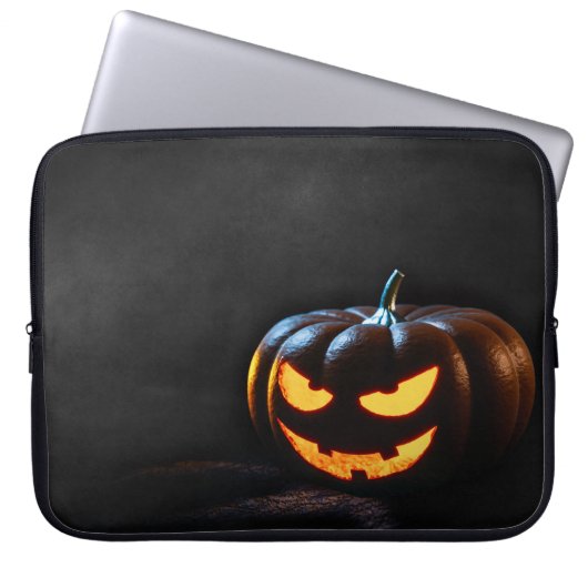 Halloween Pumpkin Jack-O-Lantern Spooky Laptopschutzhülle (Vorderseite)