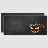 Halloween Pumpkin Jack-O-Lantern Spooky Magnetkarte (Vorne/Hinten)