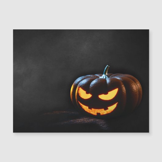 Halloween Pumpkin Jack-O-Lantern Spooky Magnetkarte (Vorderseite)