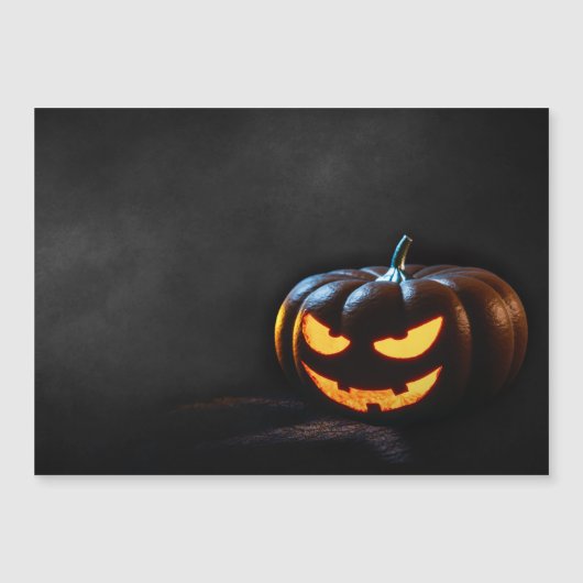 Halloween Pumpkin Jack-O-Lantern Spooky Magnetkarte (Vorderseite)