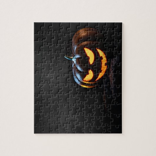Halloween Pumpkin Jack-O-Lantern Spooky Puzzle (Vertikal)