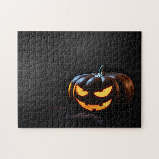Halloween Pumpkin Jack-O-Lantern Spooky Puzzle (Horizontal)