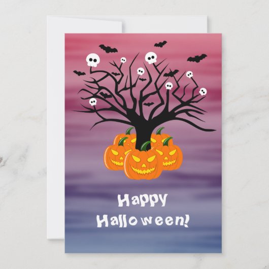 Halloween Pumpkin Jack o’ Lantern Totenbaum (Vorderseite)