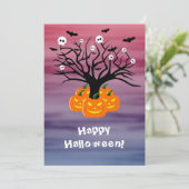 Halloween Pumpkin Jack o’ Lantern Totenbaum (Stehend Vorderseite)