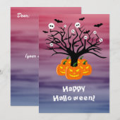 Halloween Pumpkin Jack o’ Lantern Totenbaum (Vorne/Hinten)