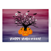 Halloween Pumpkin Jack o’ Lantern Totenbaum (Vorderseite (Horizontal))