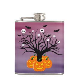 Halloween Pumpkin Jack o’ Lantern Totenbaum Flachmann