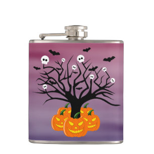 Halloween Pumpkin Jack o’ Lantern Totenbaum Flachmann