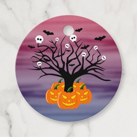 Halloween Pumpkin Jack o’ Lantern Totenbaum Geschenkanhänger (Vorderseite)