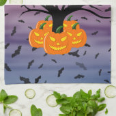 Halloween Pumpkin Jack o’ Lantern Totenbaum Geschirrtuch (Gefaltet)